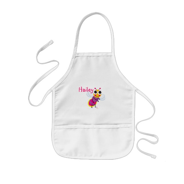 Cute Lightning Bug Kids Apron (Front)