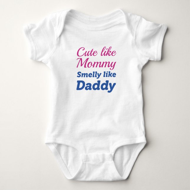 Cute Like Mummy Baby Bodysuit (Front)