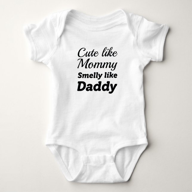 Cute Like Mummy Baby Bodysuit (Front)