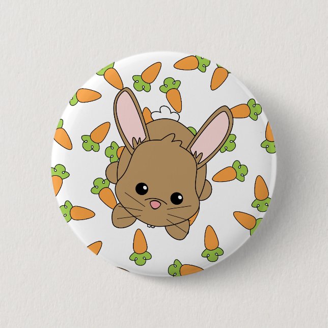 Cute Lil' Bunny 6 Cm Round Badge (Front)