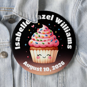 Cute L'il Cupcake Candy Sprinkles Baby Shower 6 Cm Round Badge