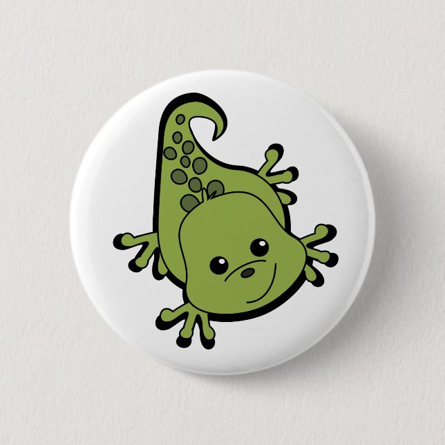 Cute Lil' Lizard 6 Cm Round Badge (Front)