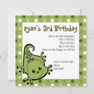 Cute Lil' Lizard Invitation