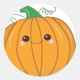 Cute Lil Pumpkin Classic Round Sticker