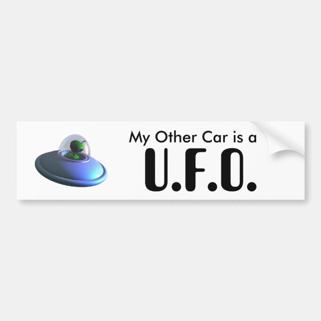 Cute Lil UFO Bumper Sticker (Front)