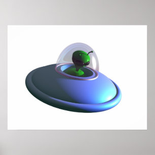 Cute Lil UFO Poster