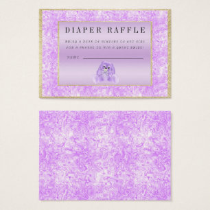 Cute Lilac Bunny "Raffle" Baby Shower