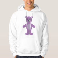 Cute Lilac Cartoon Teddy Bear