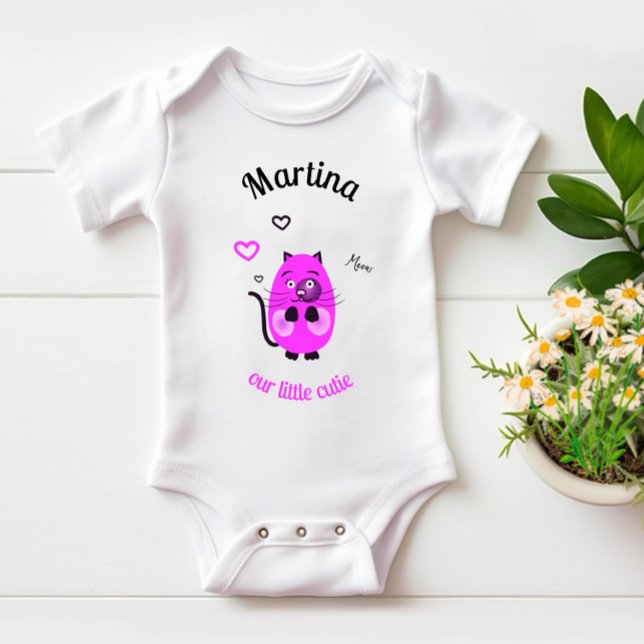 Cute lilac cat baby bodysuit (Creator Uploaded)