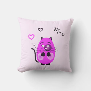 Cute lilac cat cushion