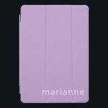 Cute Lilac Purple Solid Colour Personalised Name iPad Pro Cover<br><div class="desc">Cute Lilac Purple Solid Colour Personalised Name iPad Pro Cover</div>