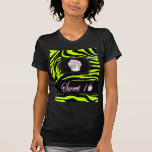 cute Lime Green Cupcake Sweet 16 T-Shirt