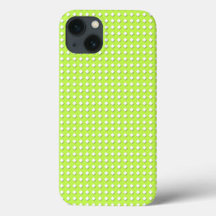 Cute Lime Green Geometric Pattern - Little Diamond iPhone 13 Case