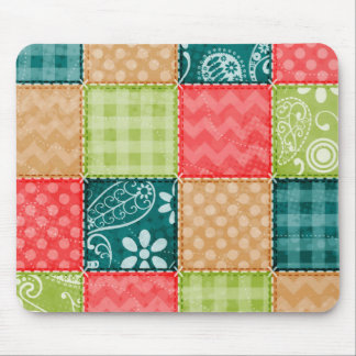 Cute Lime Green, Turquoise, and Scarlet Red Mouse Mat