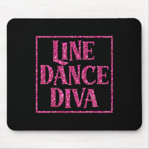 Cute Line Dance Diva Shirt For Line Dancers Gift Mouse Mat