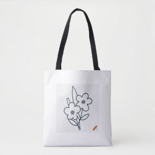 "Cute Line Drawing Flower Design Bags Now Availabl
