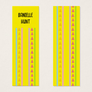 Cute lines and triangles pattern bookmark
