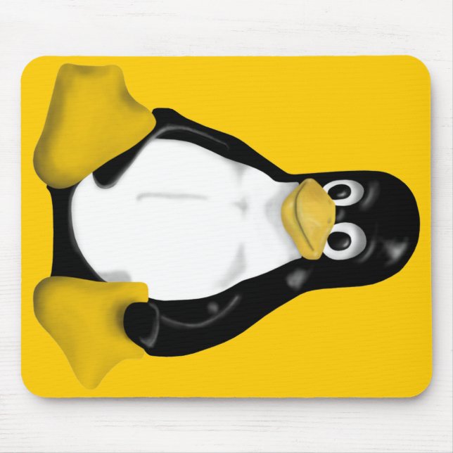 CUTE LINUX TUX PENGUIN MOUSE MAT (Front)