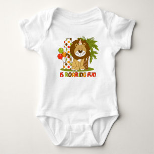 Cute Lion 1st Birthday Baby Bodysuit