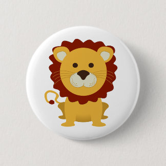 Cute Lion 6 Cm Round Badge
