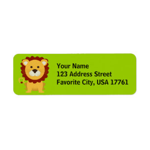 Cute Lion Address Labels