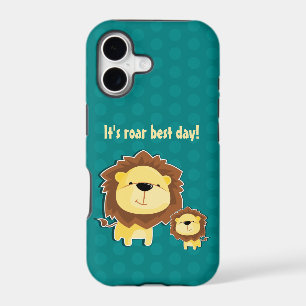 Cute Lion And Baby Cub Kids Birthday