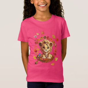 Cute Lion “Ausome Autumn” Design – Fall Autism T-Shirt