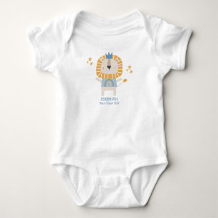 Cute Lion Baby Boy OneYearOld Personalise Bodysuit