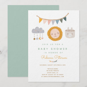 Cute Lion Baby Shower Invitation