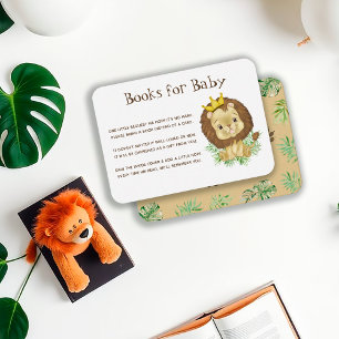 Cute Lion Baby Shower Theme Books for baby Insert