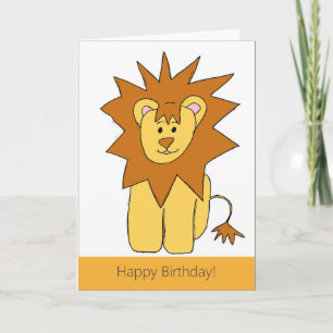 Cute Lion Birthday Card