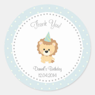 Cute Lion Birthday Sticker