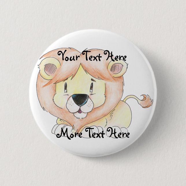 Cute Lion Button (Front)