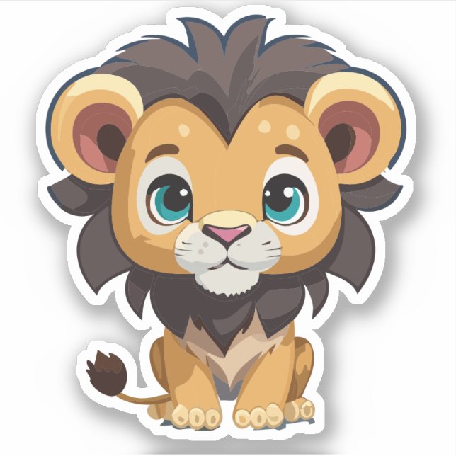 Cute Lion Cartoon Charactor (Front)