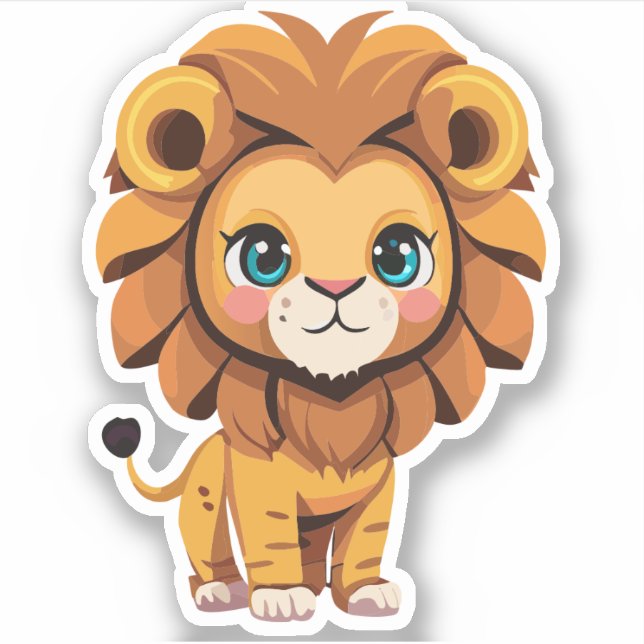 Cute Lion Cartoon Charactor (Front)