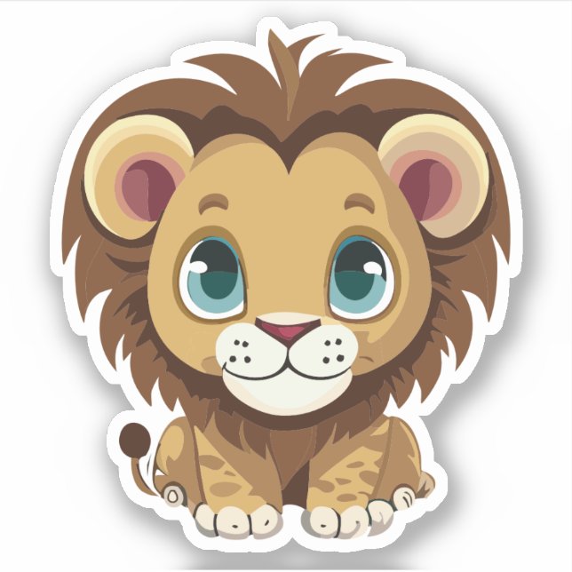 Cute Lion Cartoon Charactor (Front)