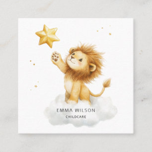 Cute Lion Childcare Business Card