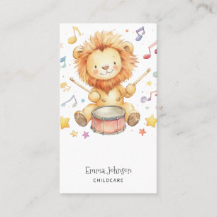 Cute Lion Cub Childcare Business Card