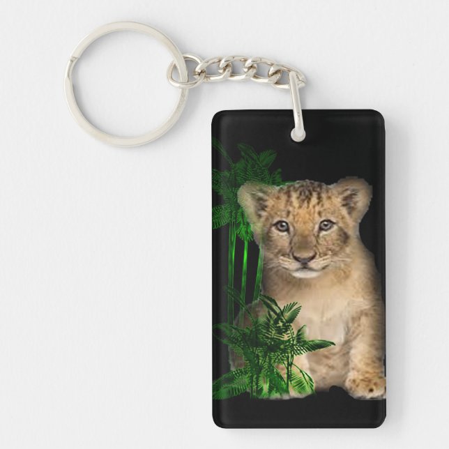 cute-lion-cub key ring (Front)