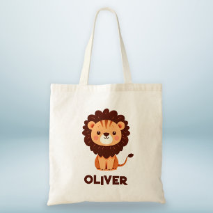 Cute Lion Cub Personalised Tote Bag