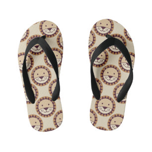 Cute Lion Face Kid's Flip Flops