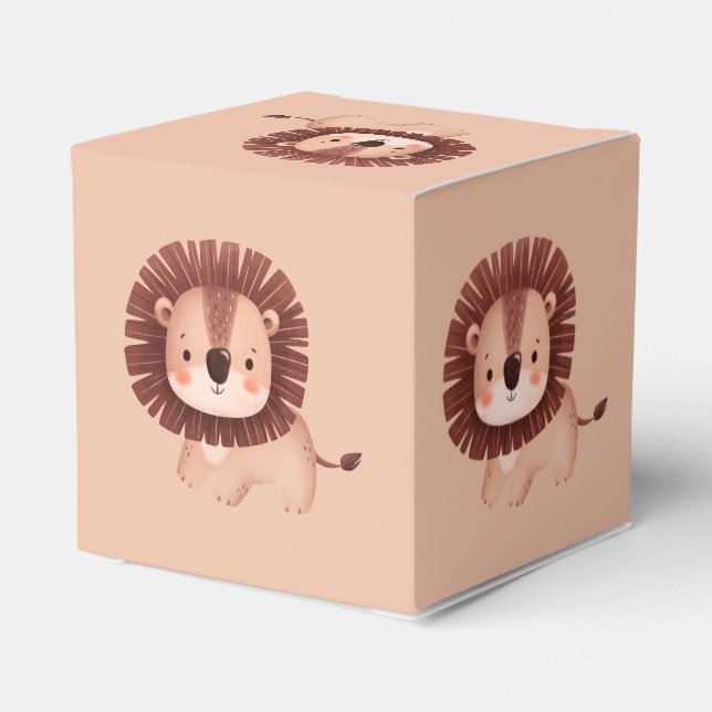Cute Lion Favour Box (Back Side)