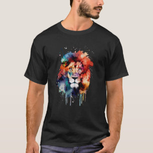 Cute Lion for wild animal rainbow coloured  1 T-Shirt