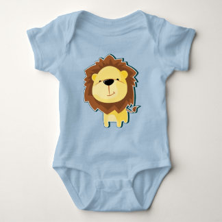 Cute Lion Illustration Baby Bodysuit