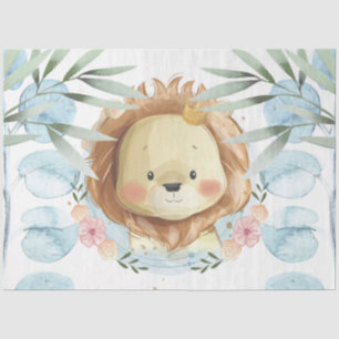 Cute Lion Illustration Tissue Paper