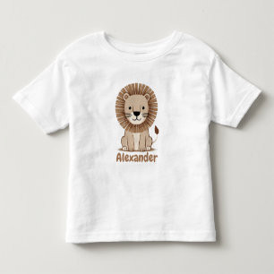 Cute Lion Kids Name personalizable Toddler T-Shirt