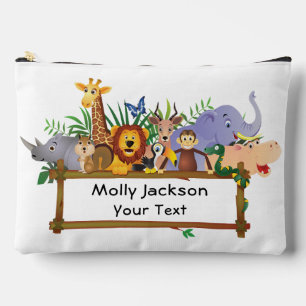 Cute Lion Kids' Personalised Accessory Pouch