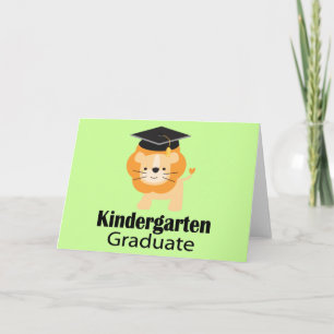 Cute Lion Kindergarten Graduation Gift Card