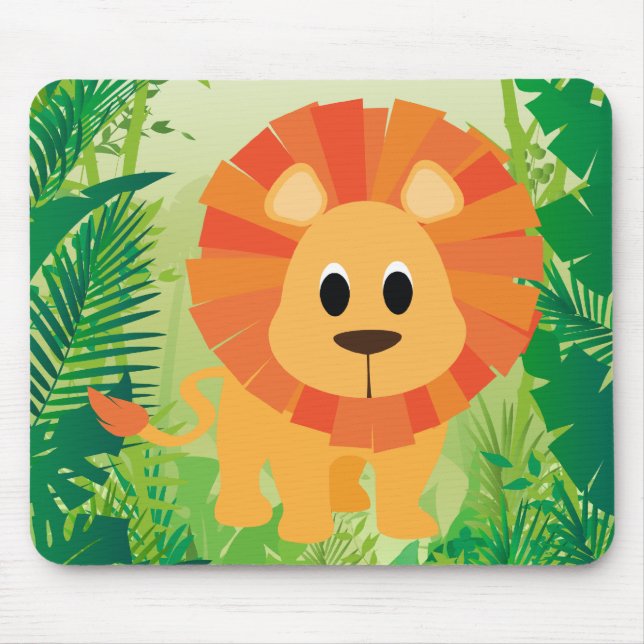 Cute Lion Mouse Mat (Front)