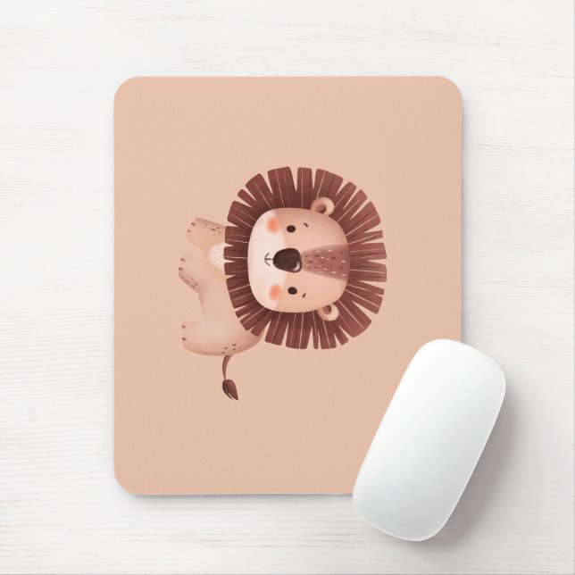 Cute Lion Mouse Mat (With Mouse)